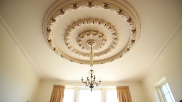Elevate your space with Georgian plaster ceiling roses